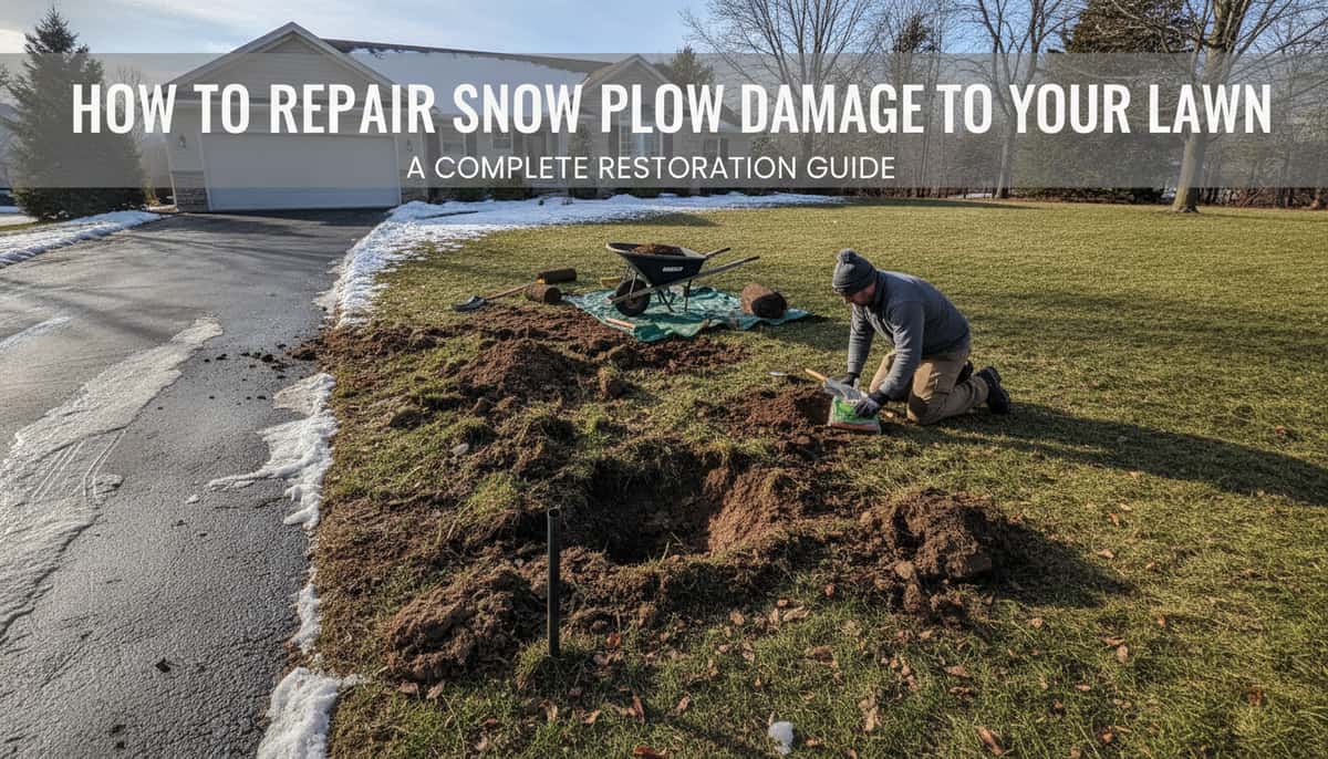 How to Repair Snow Plow Damage to Your Lawn: A Complete Restoration Guide visual summary