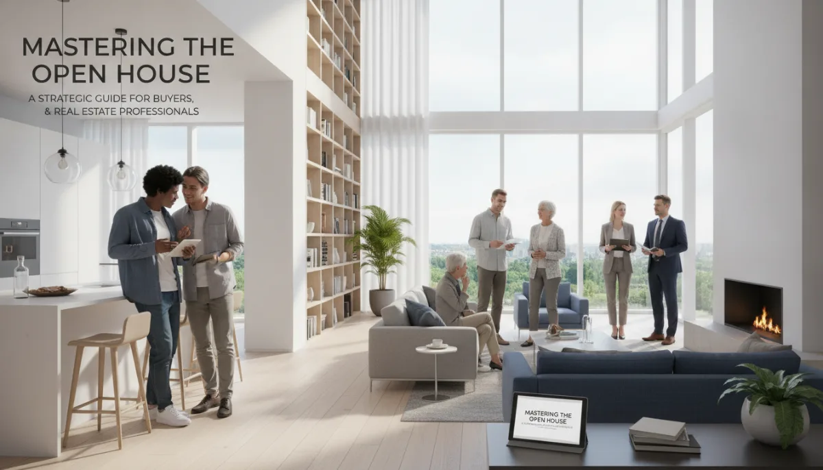 Mastering the Open House: A Strategic Guide for Buyers, Sellers, and Real Estate Professionals visual summary