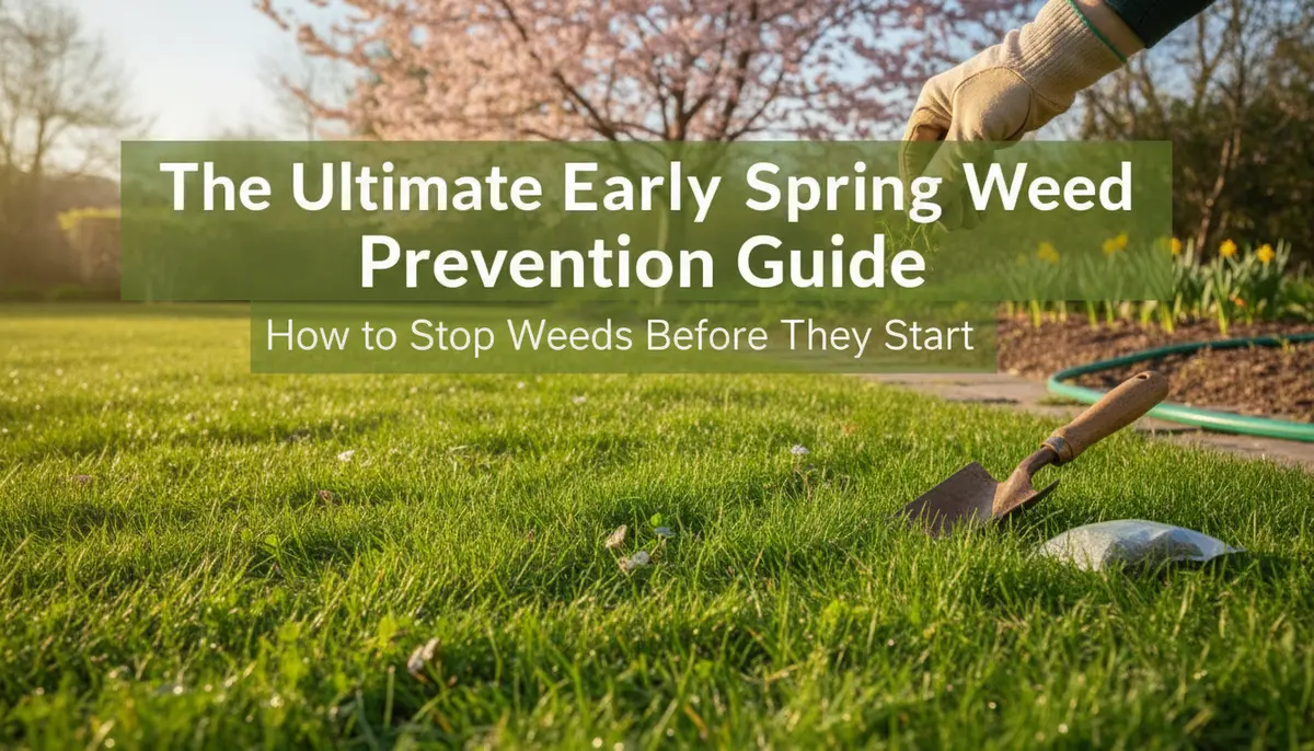 The Ultimate Early Spring Weed Prevention Guide: How to Stop Weeds Before They Start visual summary